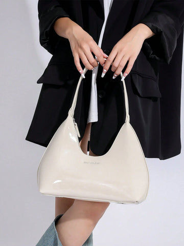 Vintage Minimalist French Style Crescent Moon Armpit Bag