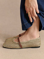 Elegant Hollow-Out Flat Shoes
