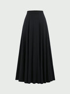 Women Elegant Stand Collar Long Sleeve T-Shirt And Long Knit Skirt Set shein