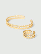 1 Set Fashionable Honeycomb Ring And Bracelet Set
