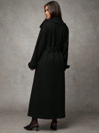 Women Solid Color Long Sleeve Button Down Tie Front Casual Jacket