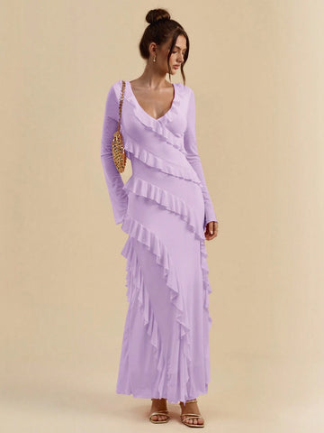 BAE Autumn Long Sleeve Maxi Dress