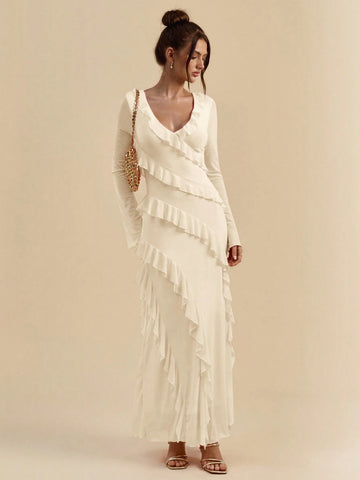 BAE Autumn Long Sleeve Maxi Dress