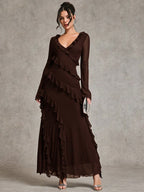 BAE Autumn Long Sleeve Maxi Dress shein