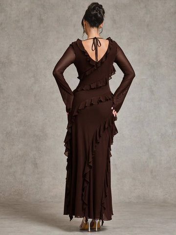 BAE Autumn Long Sleeve Maxi Dress