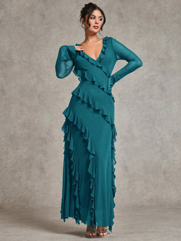 BAE Autumn Long Sleeve Maxi Dress