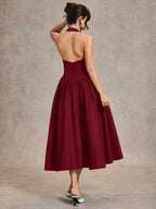 Women's Long Neck-Tie Dress shein
