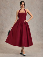 Women's Long Neck-Tie Dress shein
