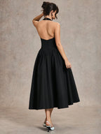 Women's Long Neck-Tie Dress shein