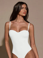 BAE Women's Solid Color Sexy Fashion Camisole Bodysuit shein