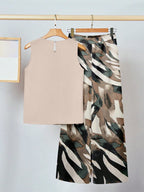 2pcs Women Casual Floral Print Outfit Set shein