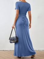 Women'S Plain Color Square Neck Bodycon Dress shein