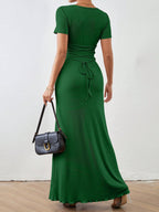Women'S Plain Color Square Neck Bodycon Dress shein