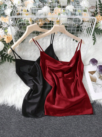 Clasi Women's 2 Piece Draped Collar Camisole