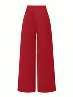 Solid Color Straight Leg Casual Versatile Business Commute Pants shein