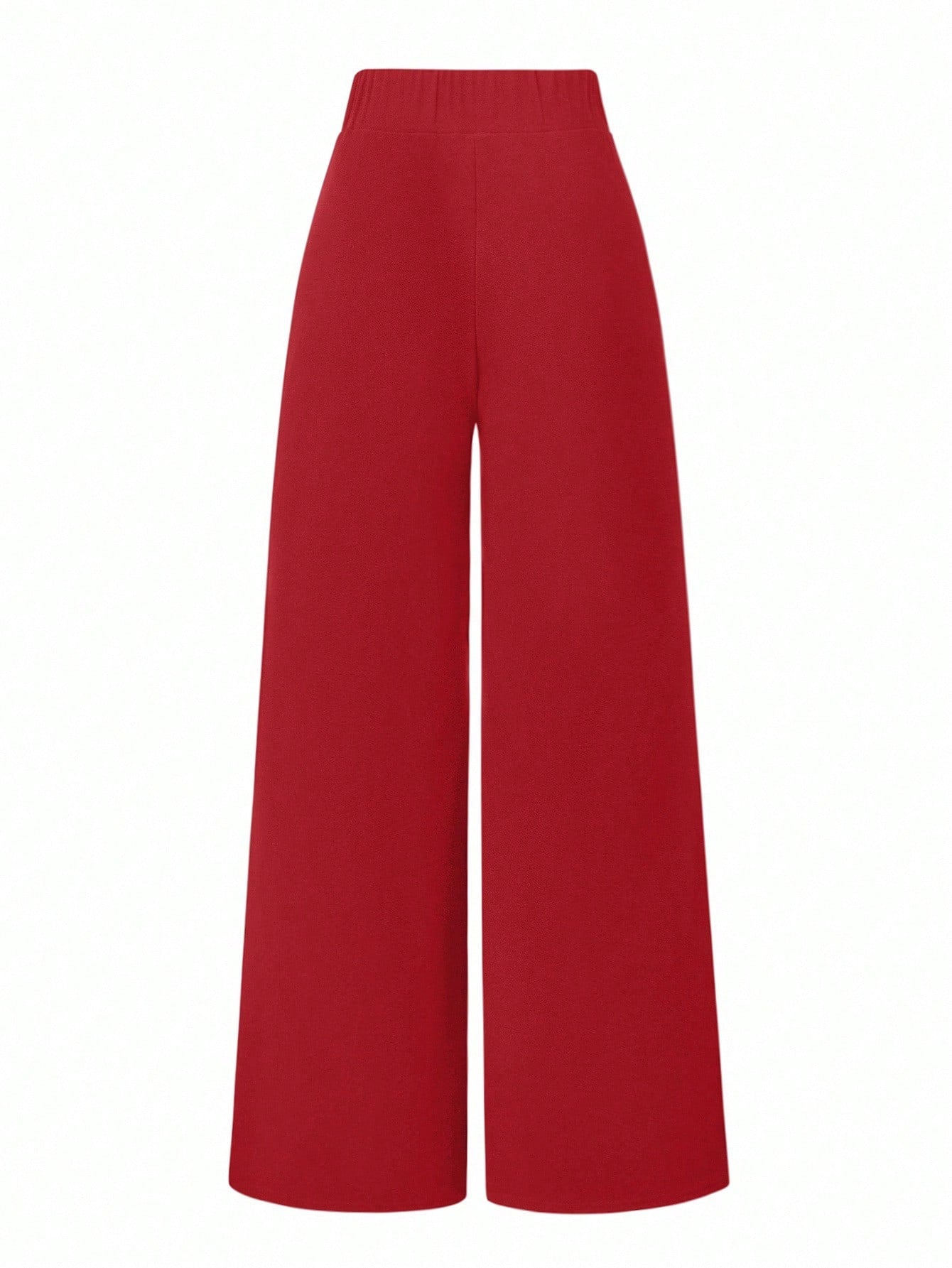 Solid Color Straight Leg Casual Versatile Business Commute Pants shein
