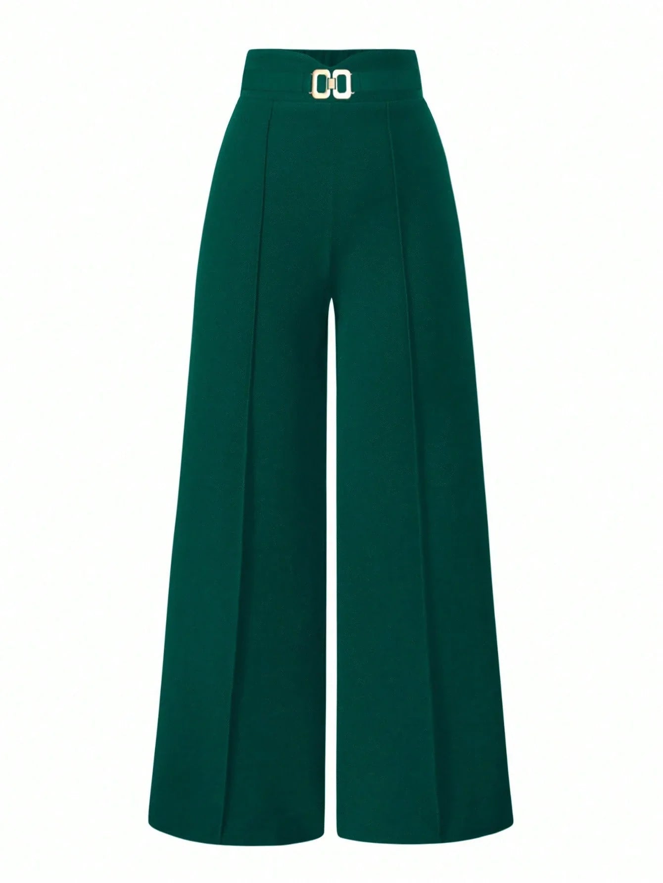 Solid Color Straight Leg Casual Versatile Business Commute Pants shein