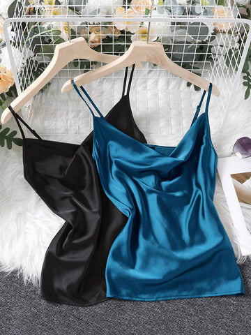 Clasi Women's 2 Piece Draped Collar Camisole