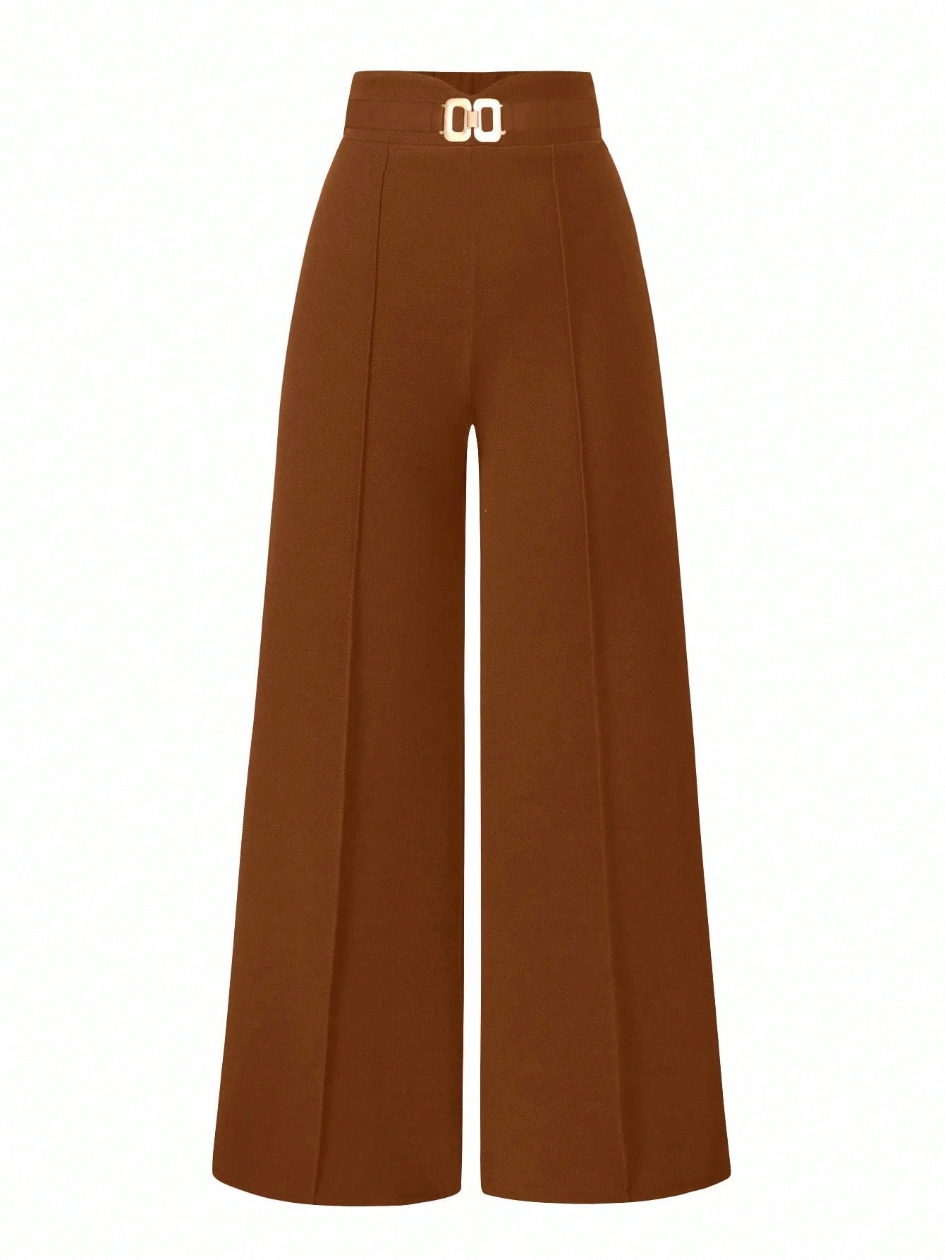 Solid Color Straight Leg Casual Versatile Business Commute Pants shein