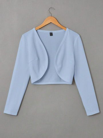 Zwear Women's Solid Color Long Sleeve Minimalist Jacket