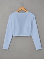 Zwear Women's Solid Color Long Sleeve Minimalist Jacket shein