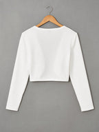 Zwear Women's Solid Color Long Sleeve Minimalist Jacket shein