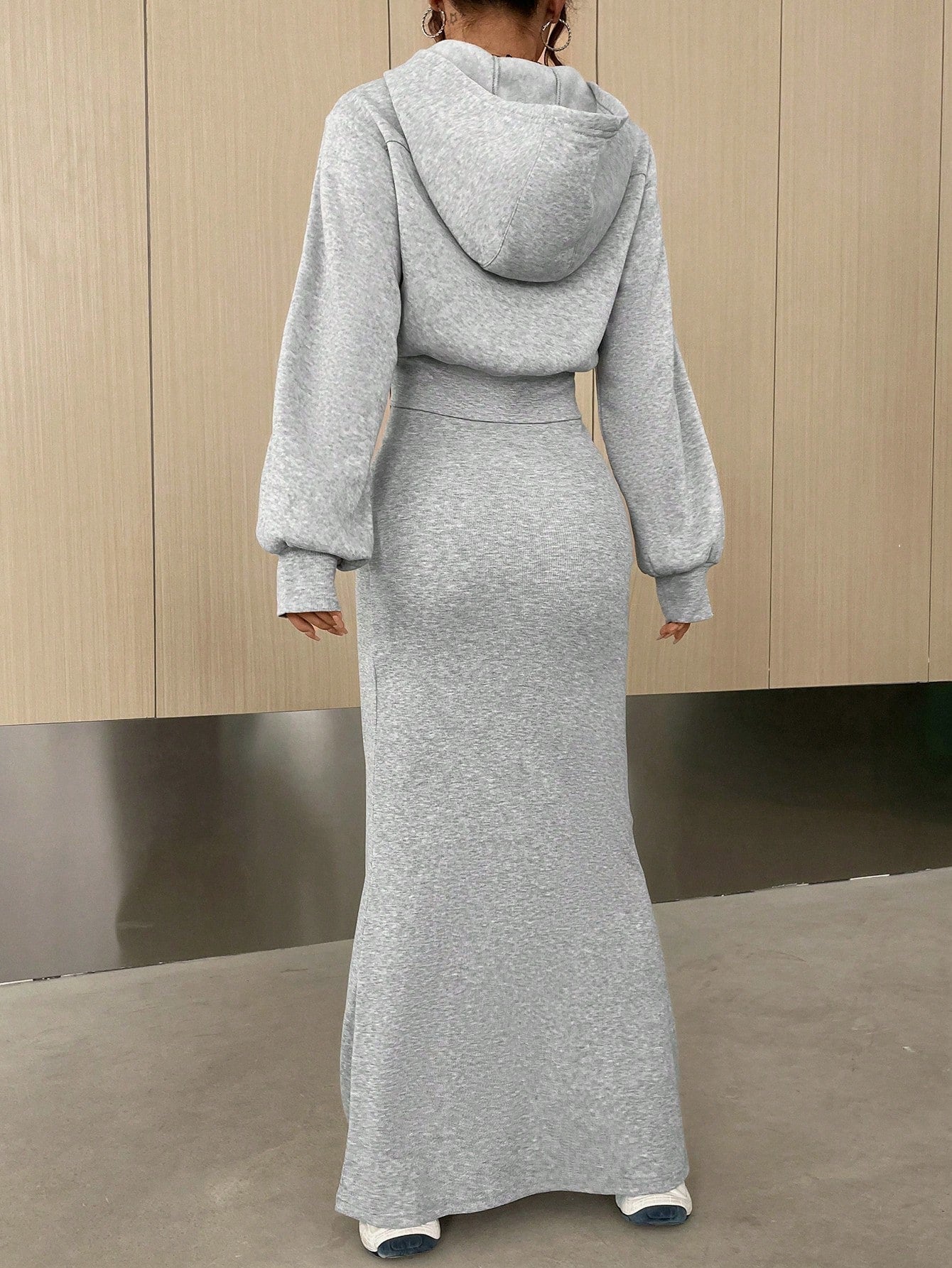 EZwear Ladies' Two-piece Multicolor Jacket And Cami Dress Set