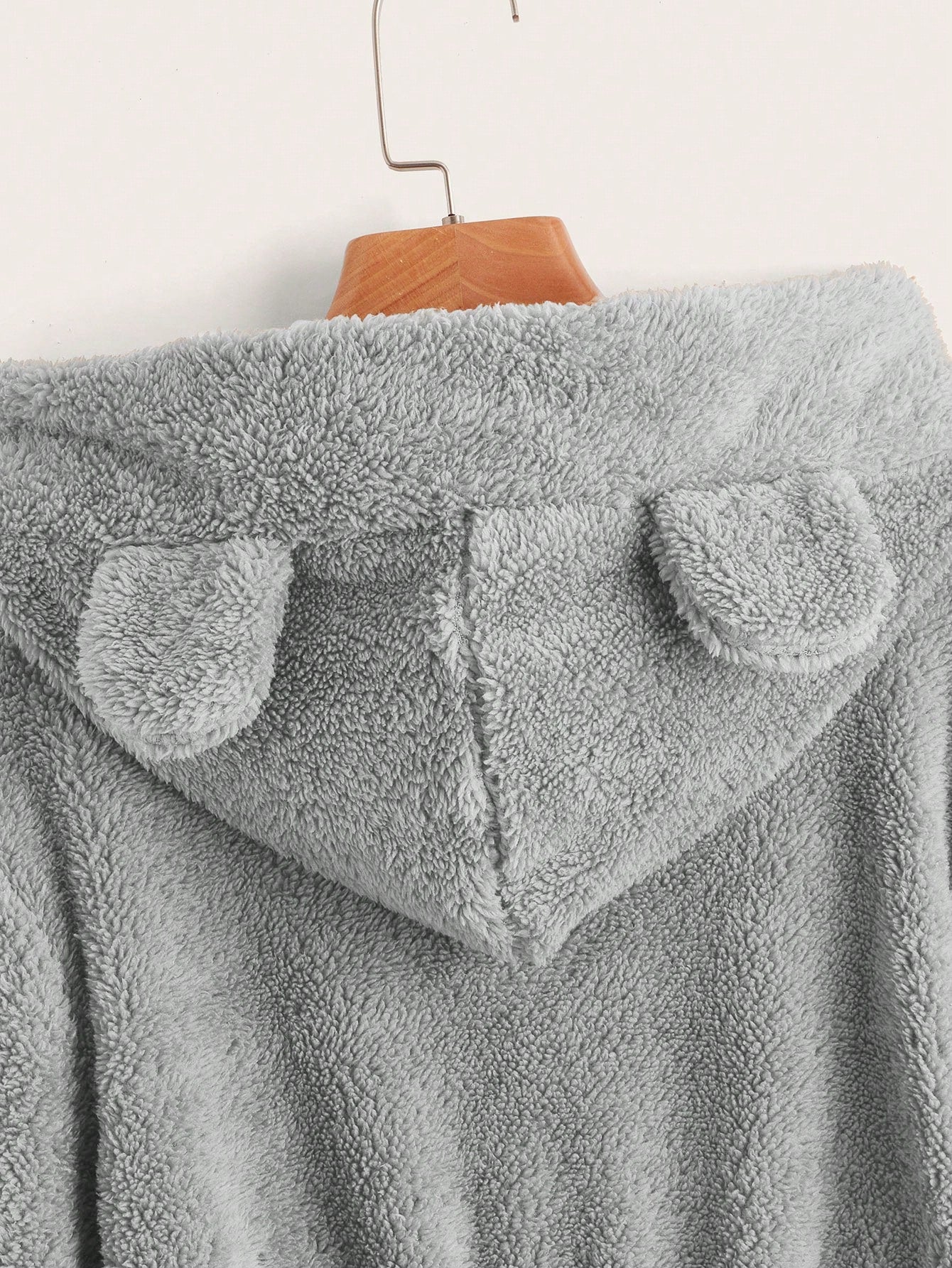 EZwear Solid 3D Ear Design Teddy Hoodie