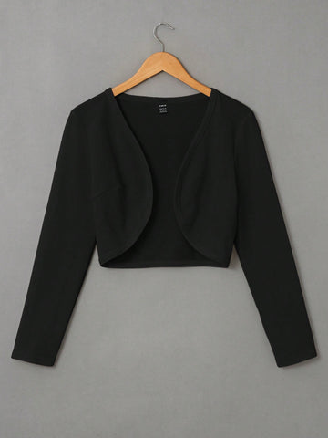 Zwear Women's Solid Color Long Sleeve Minimalist Jacket