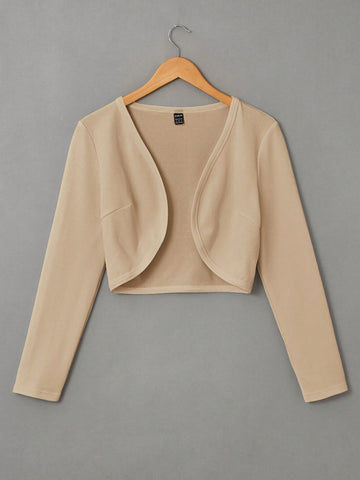 Zwear Women's Solid Color Long Sleeve Minimalist Jacket