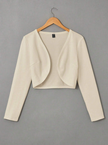 Zwear Women's Solid Color Long Sleeve Minimalist Jacket