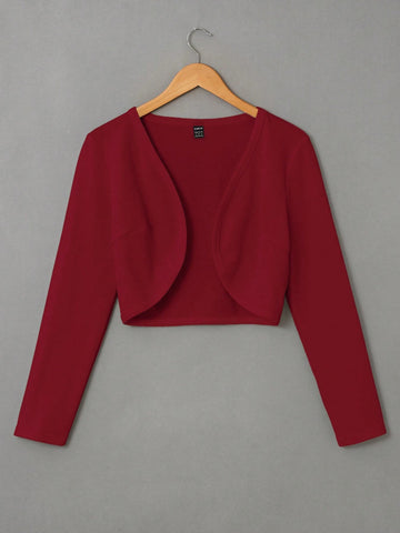 Zwear Women's Solid Color Long Sleeve Minimalist Jacket