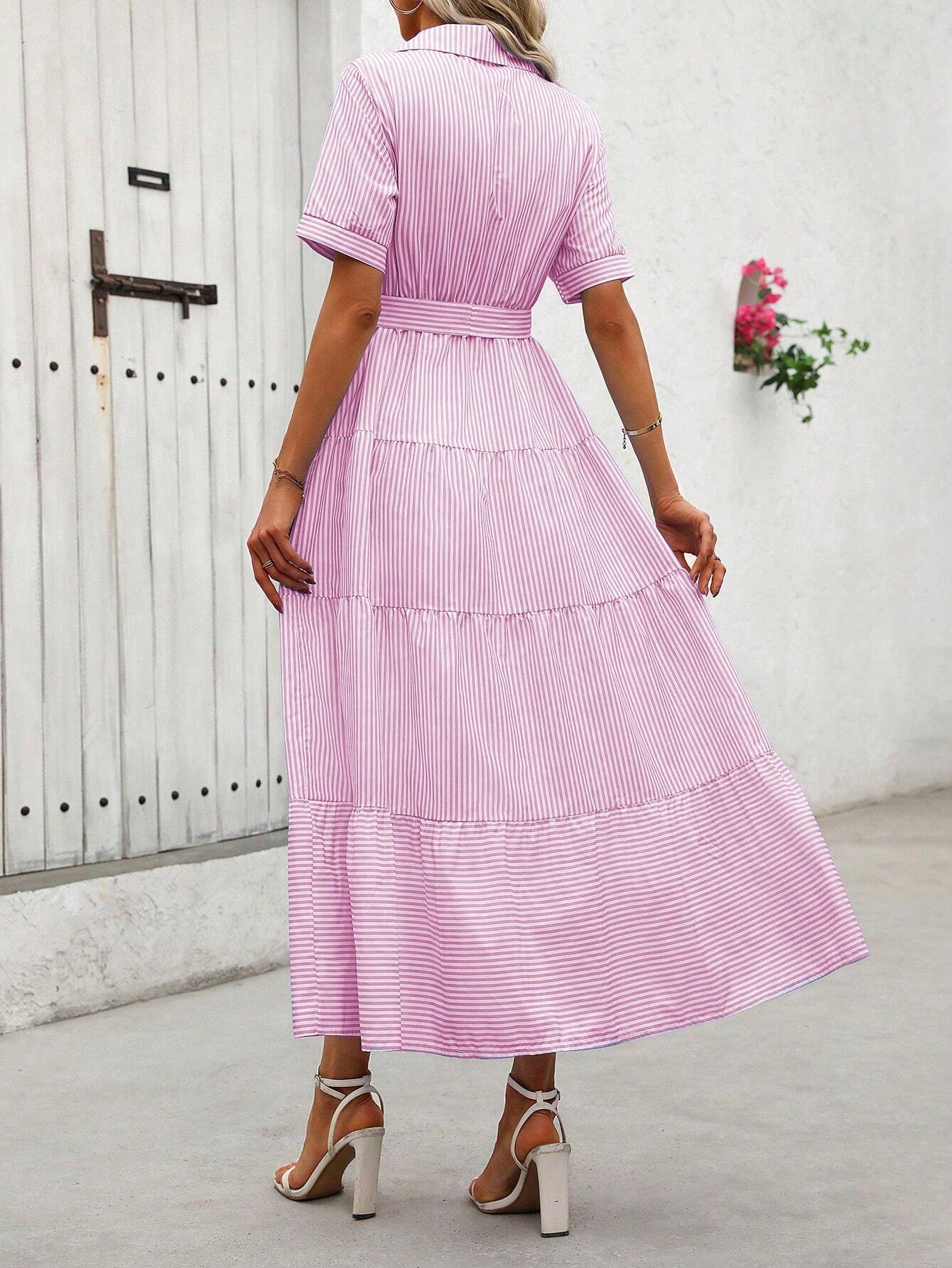 Frenchy Women Short Sleeve Casual Dress shein