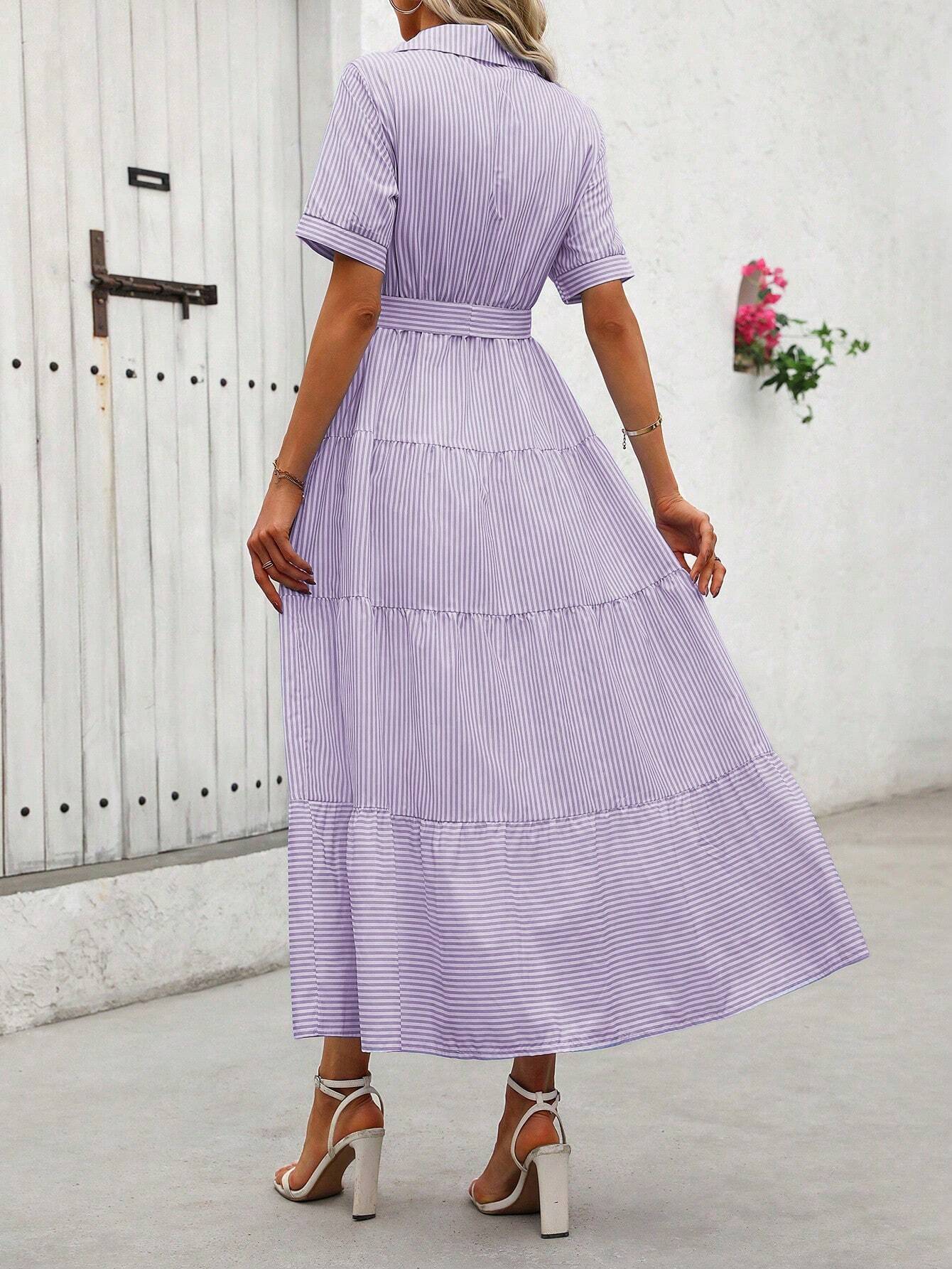 Frenchy Women Short Sleeve Casual Dress shein