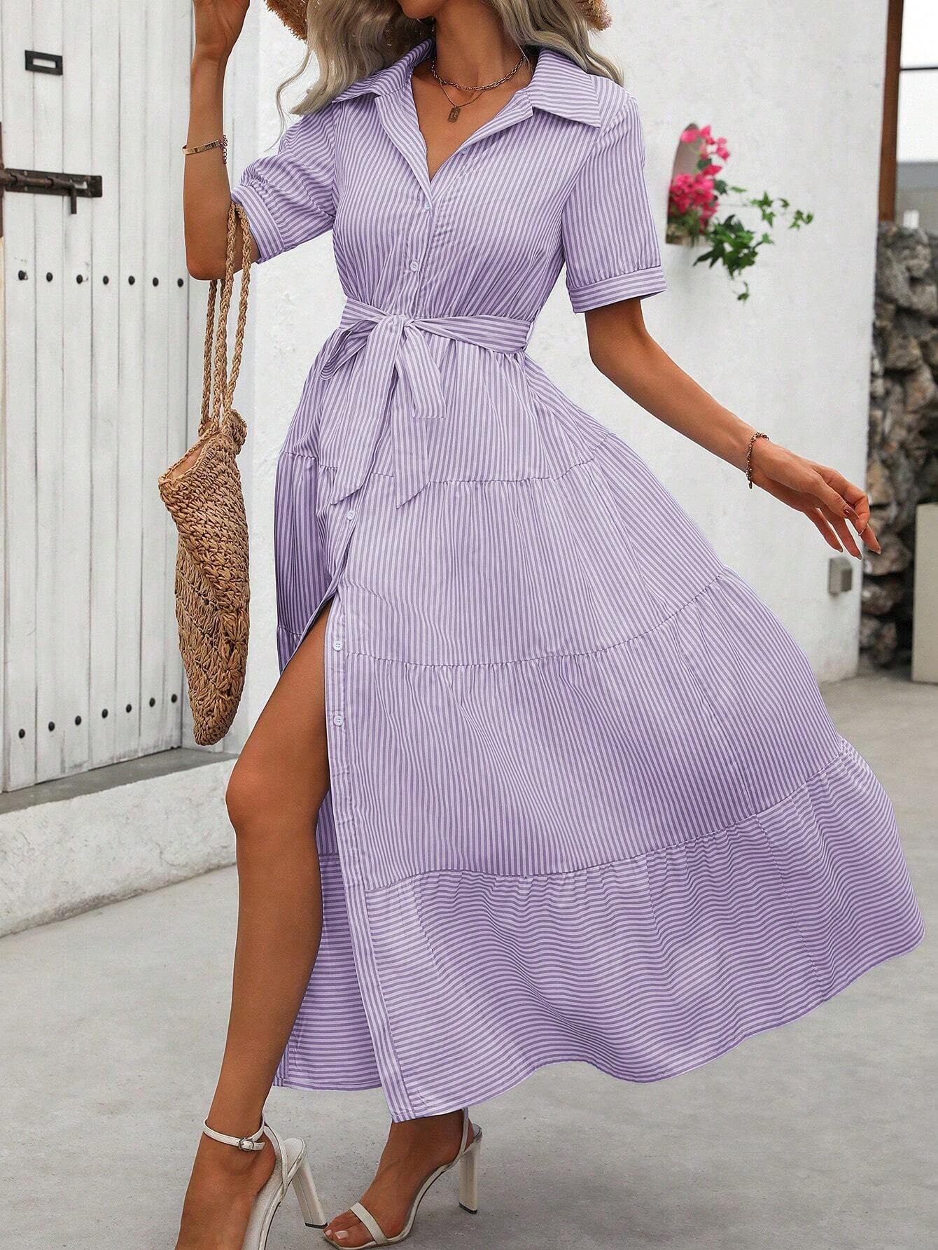 Frenchy Women Short Sleeve Casual Dress shein