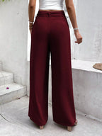 Frenchy Women Elegant Summer Wide Leg Pants