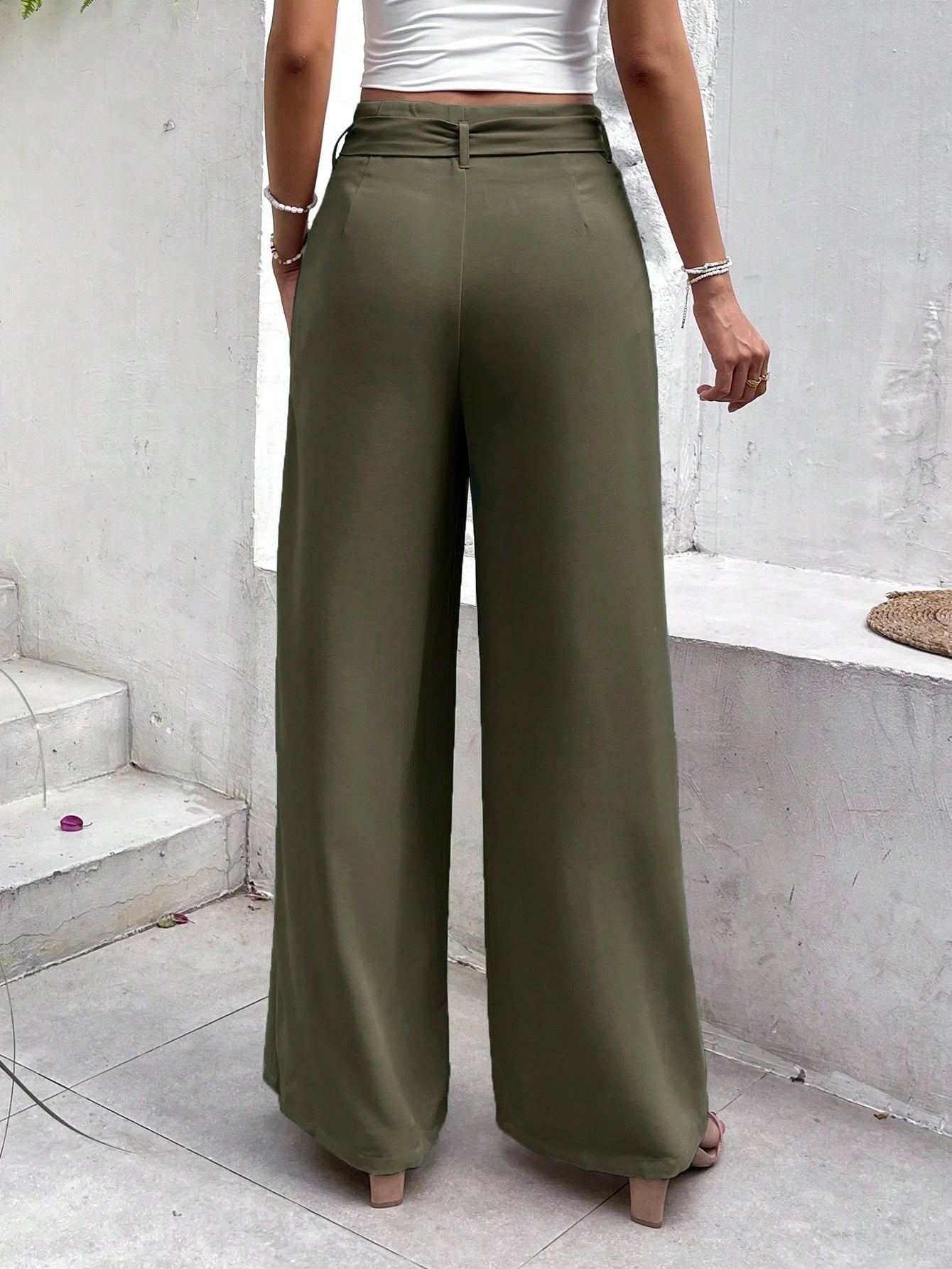 Frenchy Women Elegant Summer Wide Leg Pants