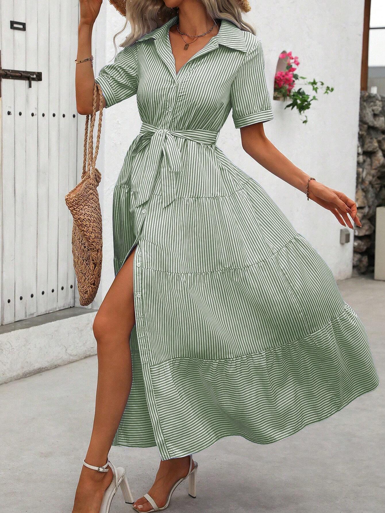 Frenchy Women Summer Short Sleeve Casual Dress shein