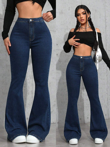 Privé High Waisted Flare Leg Jeans