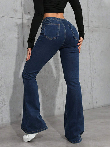 Privé High Waisted Flare Leg Jeans