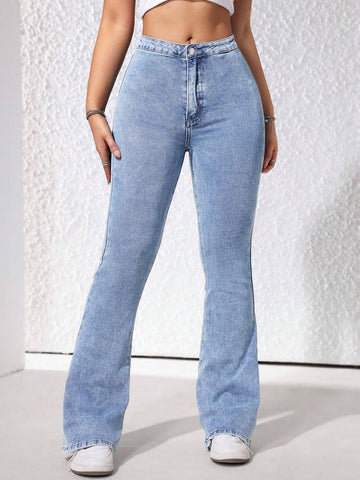 Privé High Waisted Flare Leg Jeans