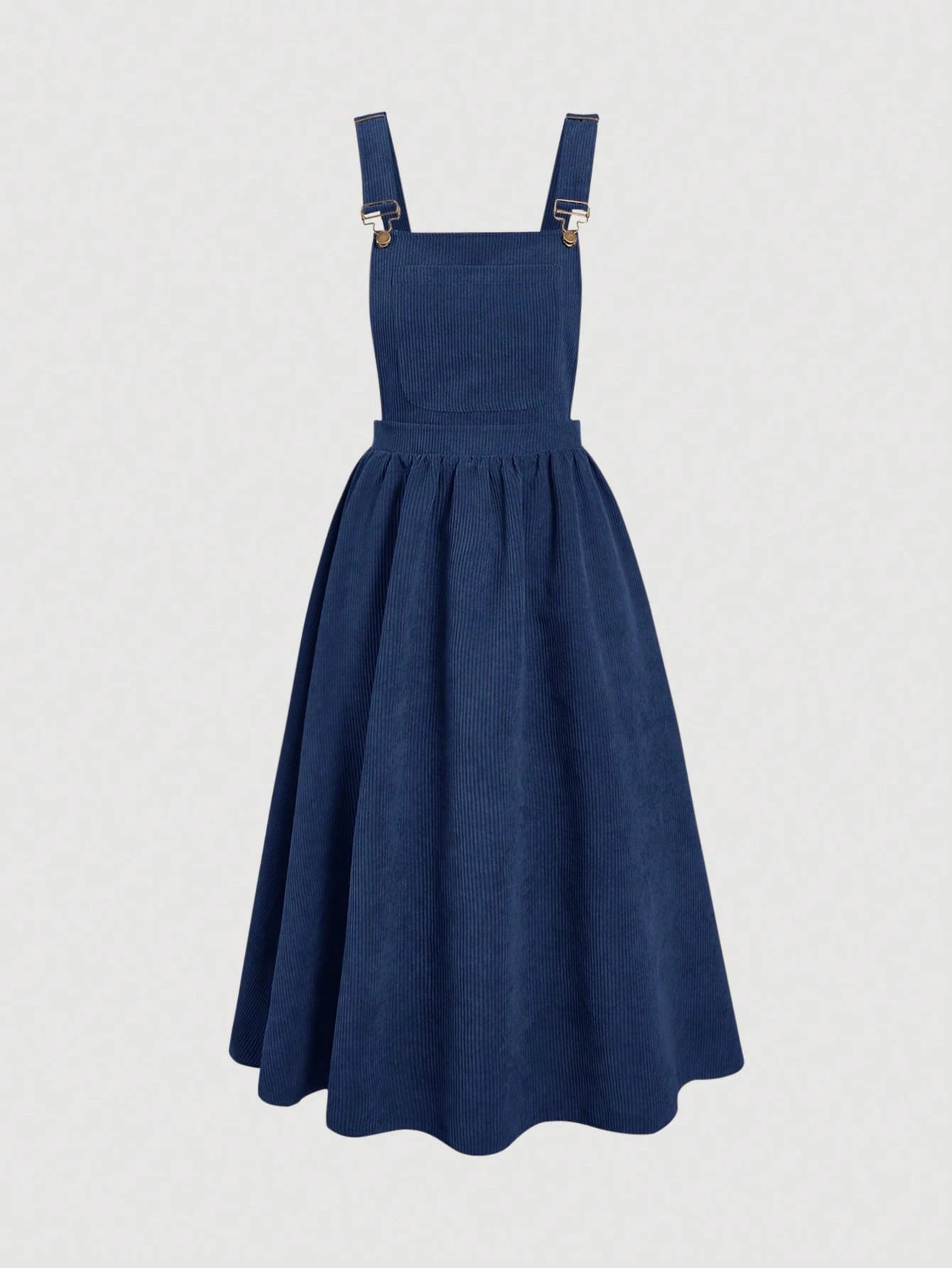 MOD Solid Color Women's Suspenders Overall Dress