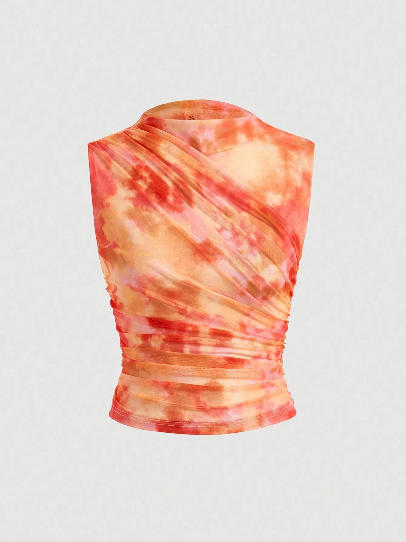 AZ Tie Dye Ruched Tank Top shein