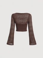 MOD Women's Solid Color Simple Long Sleeve Blouse shein