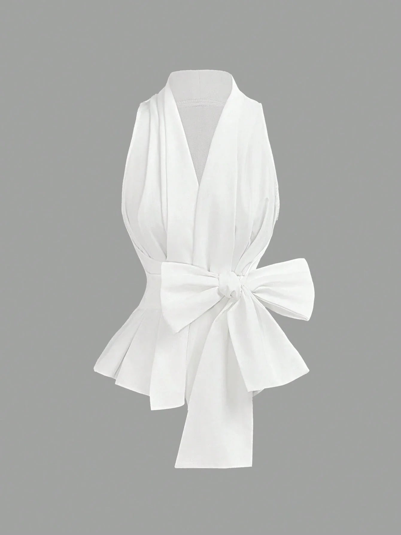 Elegant Summer Chiffon Bow Top shein