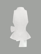 Elegant Summer Chiffon Bow Top shein