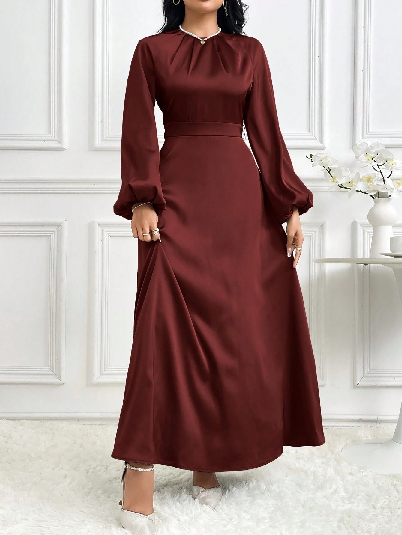 AZ Lantern Sleeve Dress