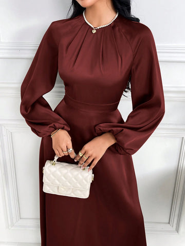 AZ Lantern Sleeve Dress