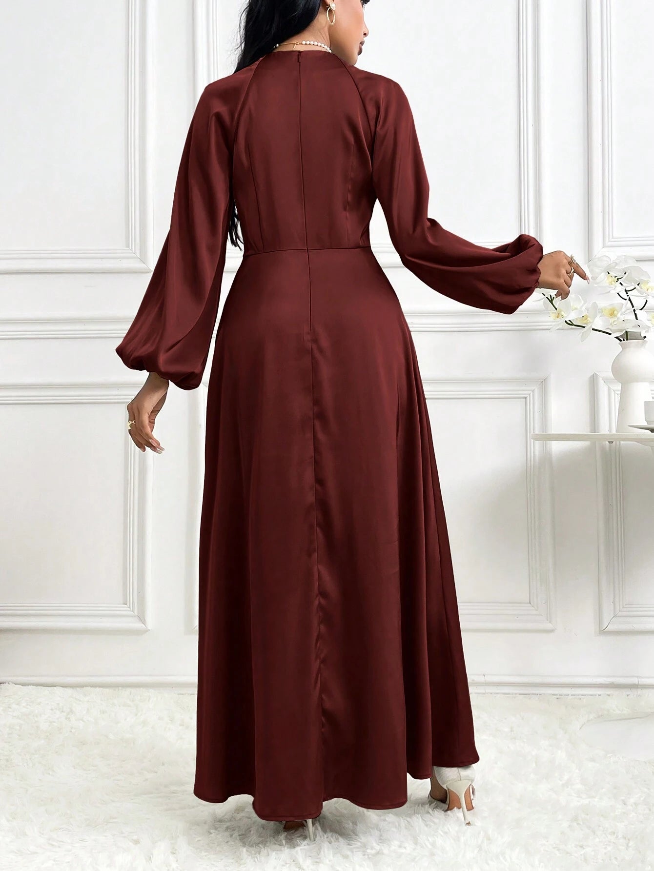 AZ Lantern Sleeve Dress