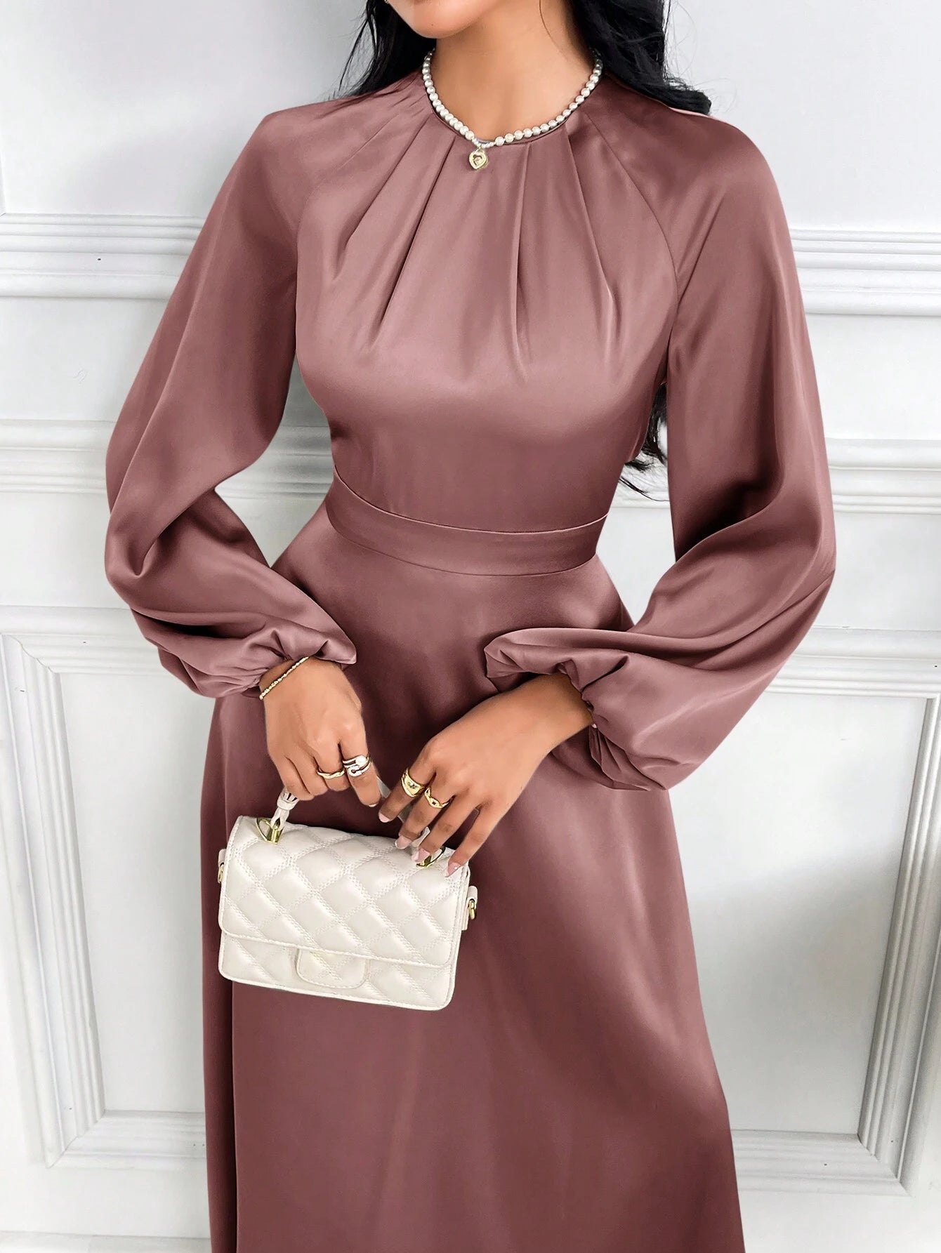 AZ Lantern Sleeve Dress